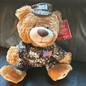 Gemmy Camouflage Bear Stuffed Animal
